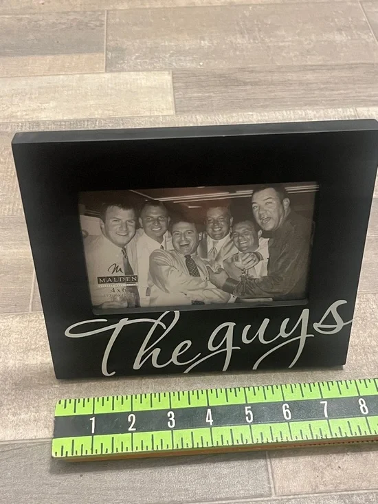 Malden Black Rectangular Photo Frame with Script Logo Insert - Picture 3 of 8